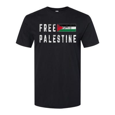 Free Palestine Flag Stand For Peace In The Middle East Softstyle CVC T-Shirt