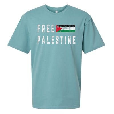 Free Palestine Flag Stand For Peace In The Middle East Sueded Cloud Jersey T-Shirt