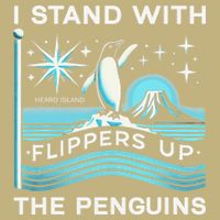 Funny Penguin Flippers Up I Stand With The Penguins Button