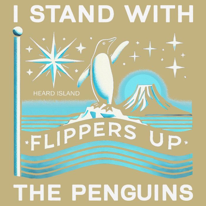 Funny Penguin Flippers Up I Stand With The Penguins Button