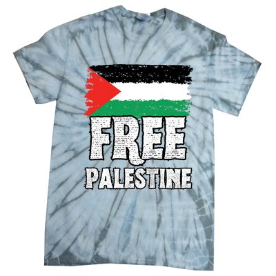 Free Palestine Flag Tie-Dye T-Shirt