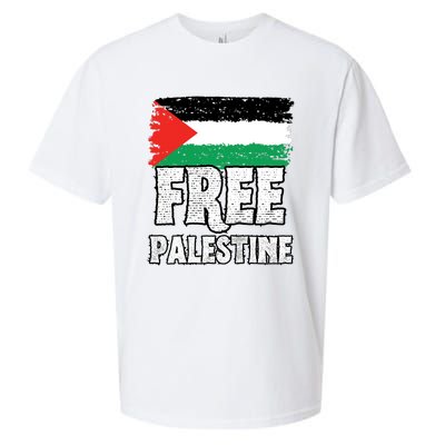 Free Palestine Flag Sueded Cloud Jersey T-Shirt