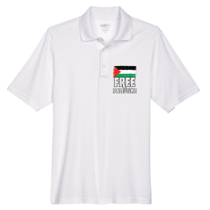 Free Palestine Flag Men's Origin Performance Pique Polo