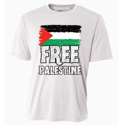 Free Palestine Flag Cooling Performance Crew T-Shirt