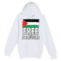 Free Palestine Flag Premium Pullover Hoodie