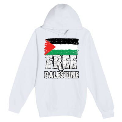 Free Palestine Flag Premium Pullover Hoodie