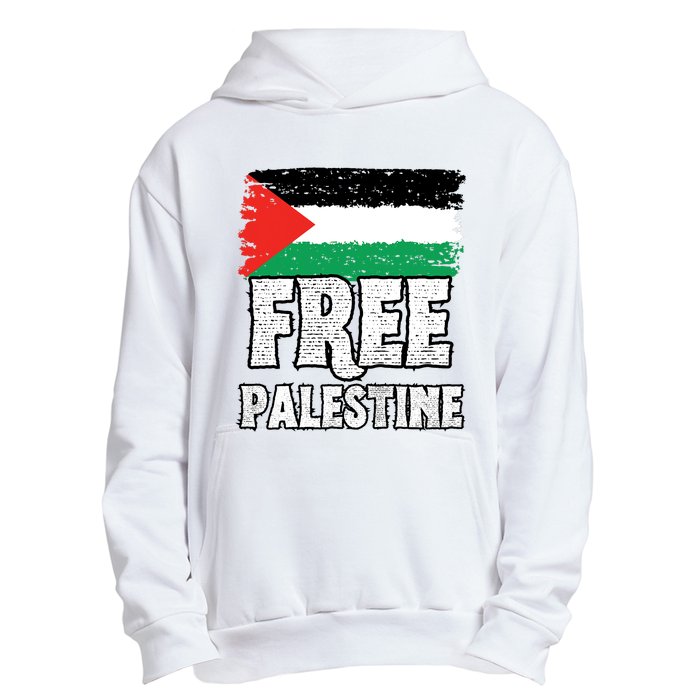 Free Palestine Flag Urban Pullover Hoodie