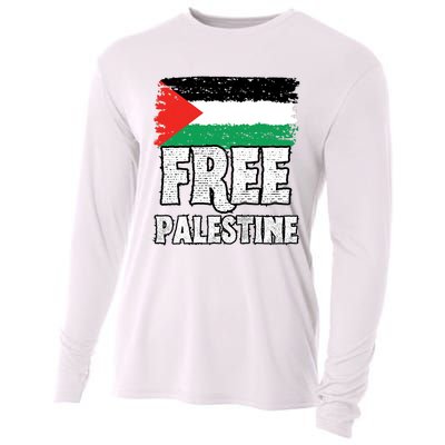 Free Palestine Flag Cooling Performance Long Sleeve Crew