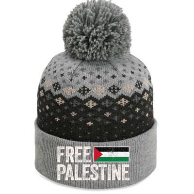 Free Palestine Free Gaza Gift The Baniff Cuffed Pom Beanie