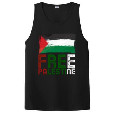 Free Palestine Flag Arabic Free Gaza Palestinian Flag Gift PosiCharge Competitor Tank