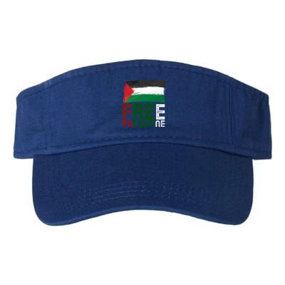 Free Palestine Flag Arabic Free Gaza Palestinian Flag Gift Valucap Bio-Washed Visor