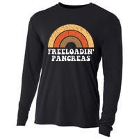 Freeloadin Pancreas Funny Type 1 Diabetes Diabetic Gift Cooling Performance Long Sleeve Crew