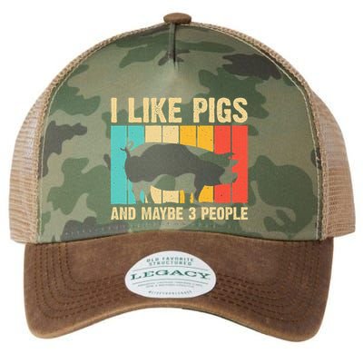 Funny Pig Farm Animal Swine Vintage Pig Lovers Legacy Tie Dye Trucker Hat