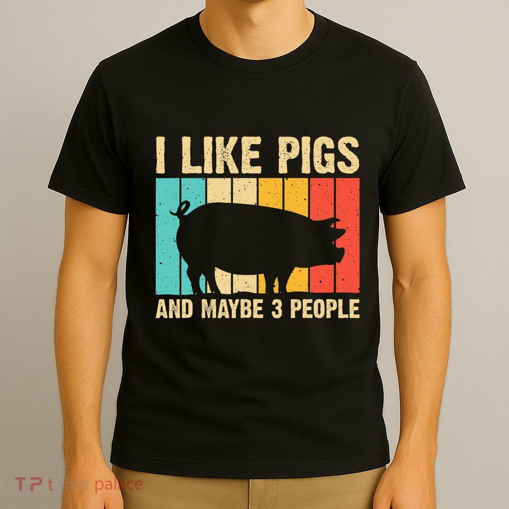 Funny Pig Farm Animal Swine Vintage Pig Lovers T-Shirt