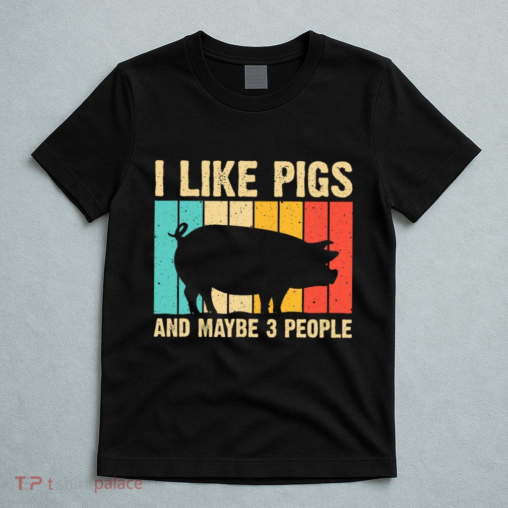 Funny Pig Farm Animal Swine Vintage Pig Lovers T-Shirt