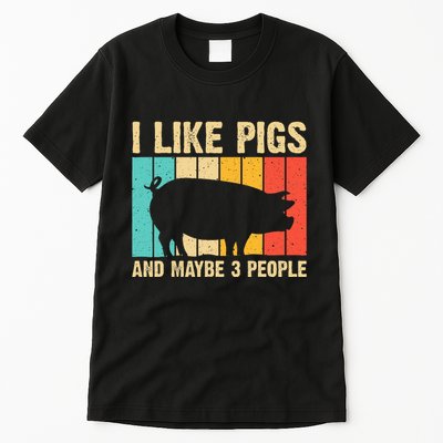 Funny Pig Farm Animal Swine Vintage Pig Lovers Tall T-Shirt