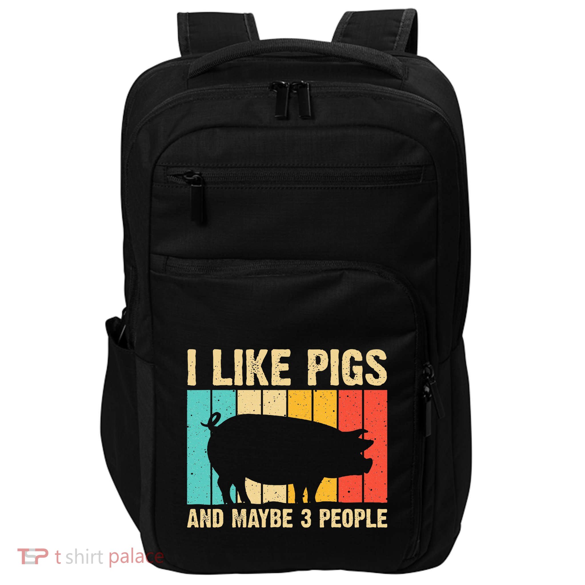 Funny Pig Farm Animal Swine Vintage Pig Lovers Impact Tech Backpack