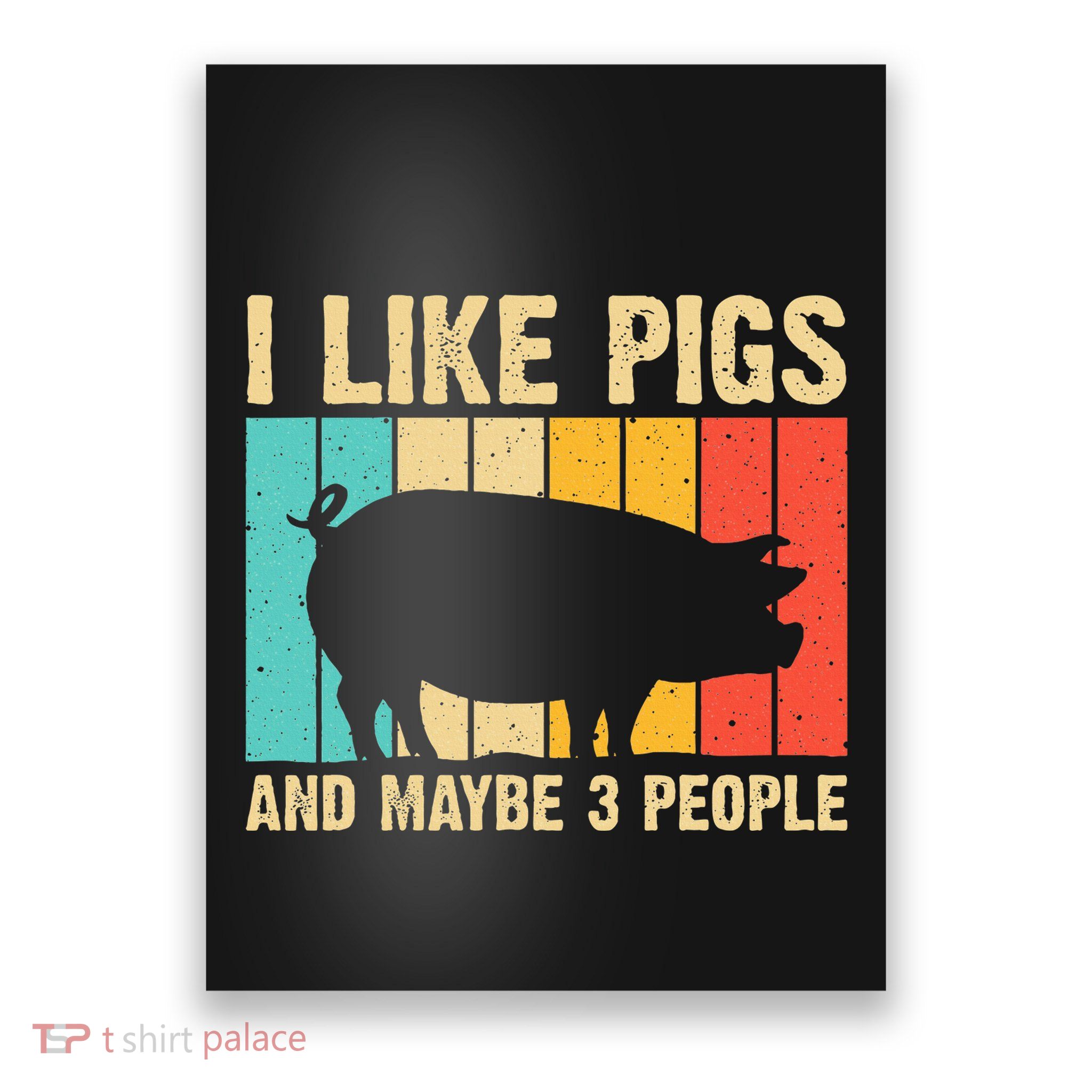 Funny Pig Farm Animal Swine Vintage Pig Lovers Poster