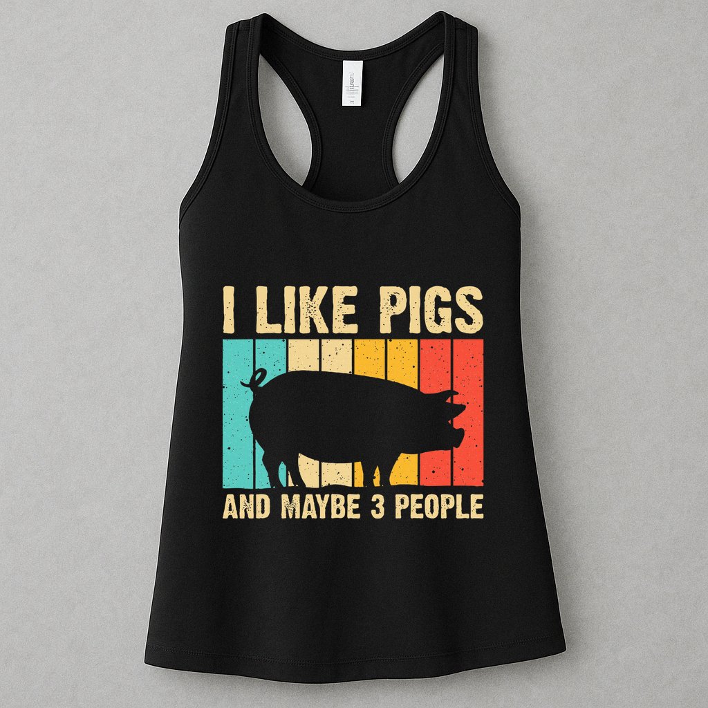 Funny Pig Farm Animal Swine Vintage Pig Lovers Womens Tank Top