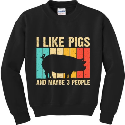 Funny Pig Farm Animal Swine Vintage Pig Lovers Kids Sweatshirt