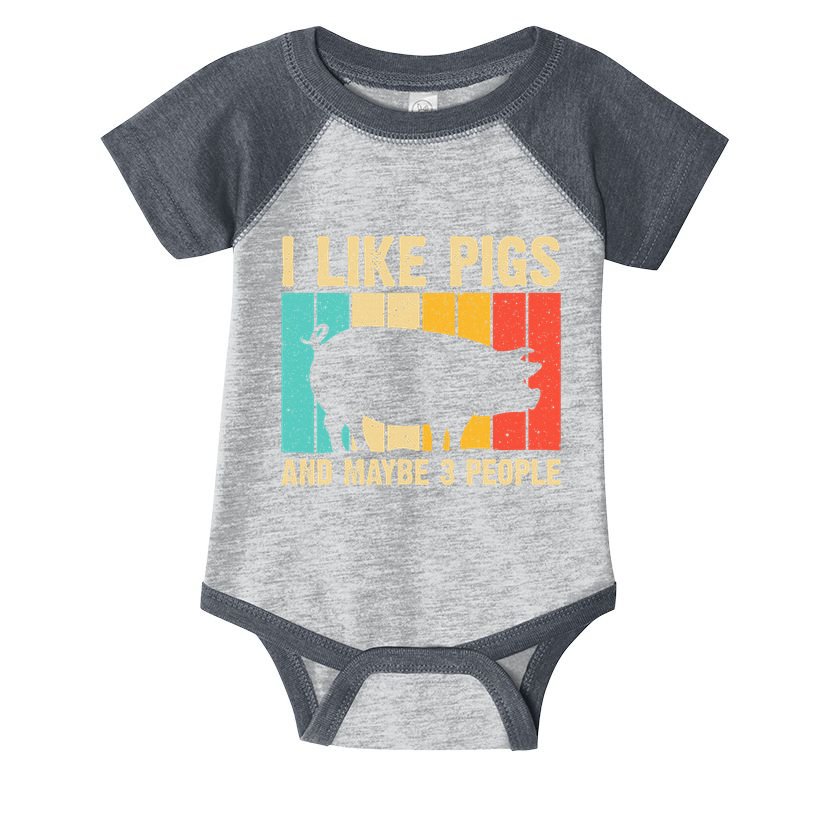 Funny Pig Farm Animal Swine Vintage Pig Lovers Infant Baby Jersey Bodysuit