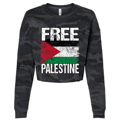 Free Palestine Cropped Pullover Crew