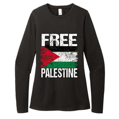 Free Palestine Womens CVC Long Sleeve Shirt