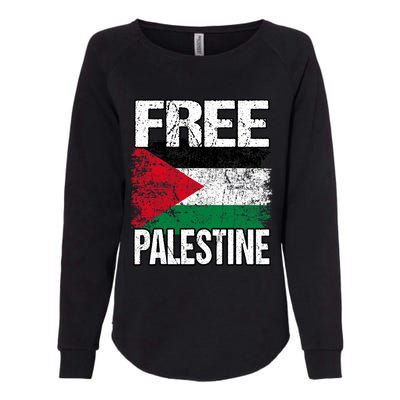 Free Palestine Womens California Wash Sweatshirt