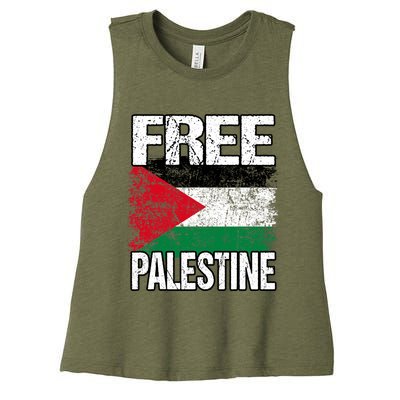 Free Palestine Women's Racerback Cropped Tank