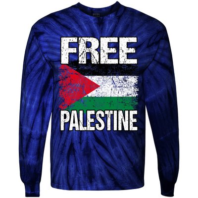 Free Palestine Tie-Dye Long Sleeve Shirt