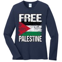 Free Palestine Ladies Long Sleeve Shirt