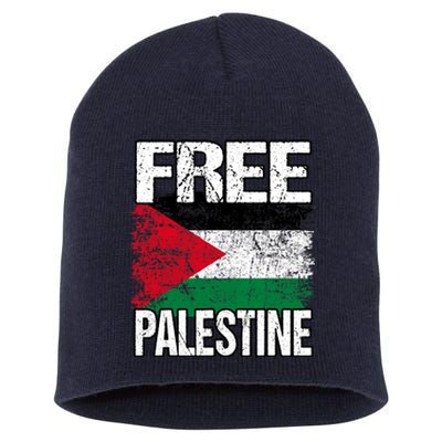 Free Palestine Short Acrylic Beanie