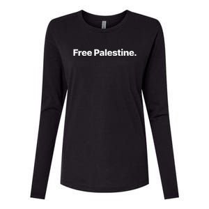 Free Palestine Womens Cotton Relaxed Long Sleeve T-Shirt