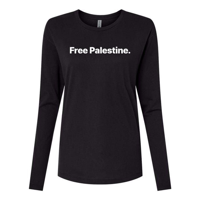 Free Palestine Womens Cotton Relaxed Long Sleeve T-Shirt