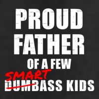 Funny Proud Father Of A Few Smart Ass Not Dumbass Gift Golf Towel