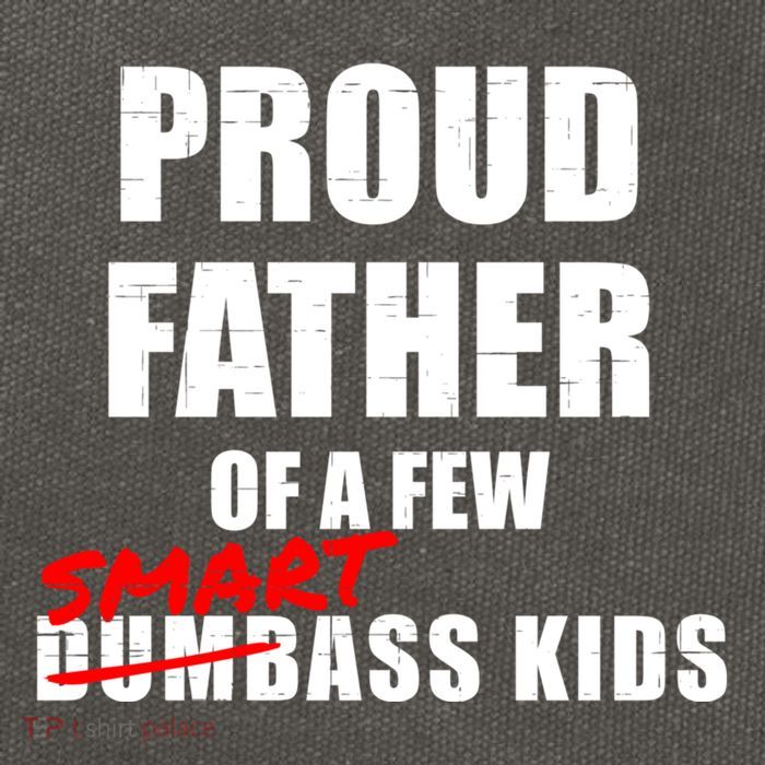 Funny Proud Father Of A Few Smart Ass Not Dumbass Gift Cotton Canvas Backpack
