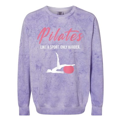 Funny Pilates For Pilates Lovers Coaches & Trainers Colorblast Crewneck Sweatshirt