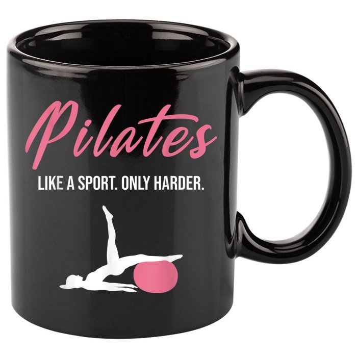 Funny Pilates For Pilates Lovers Coaches & Trainers 11oz C Handle Ceramic Mug