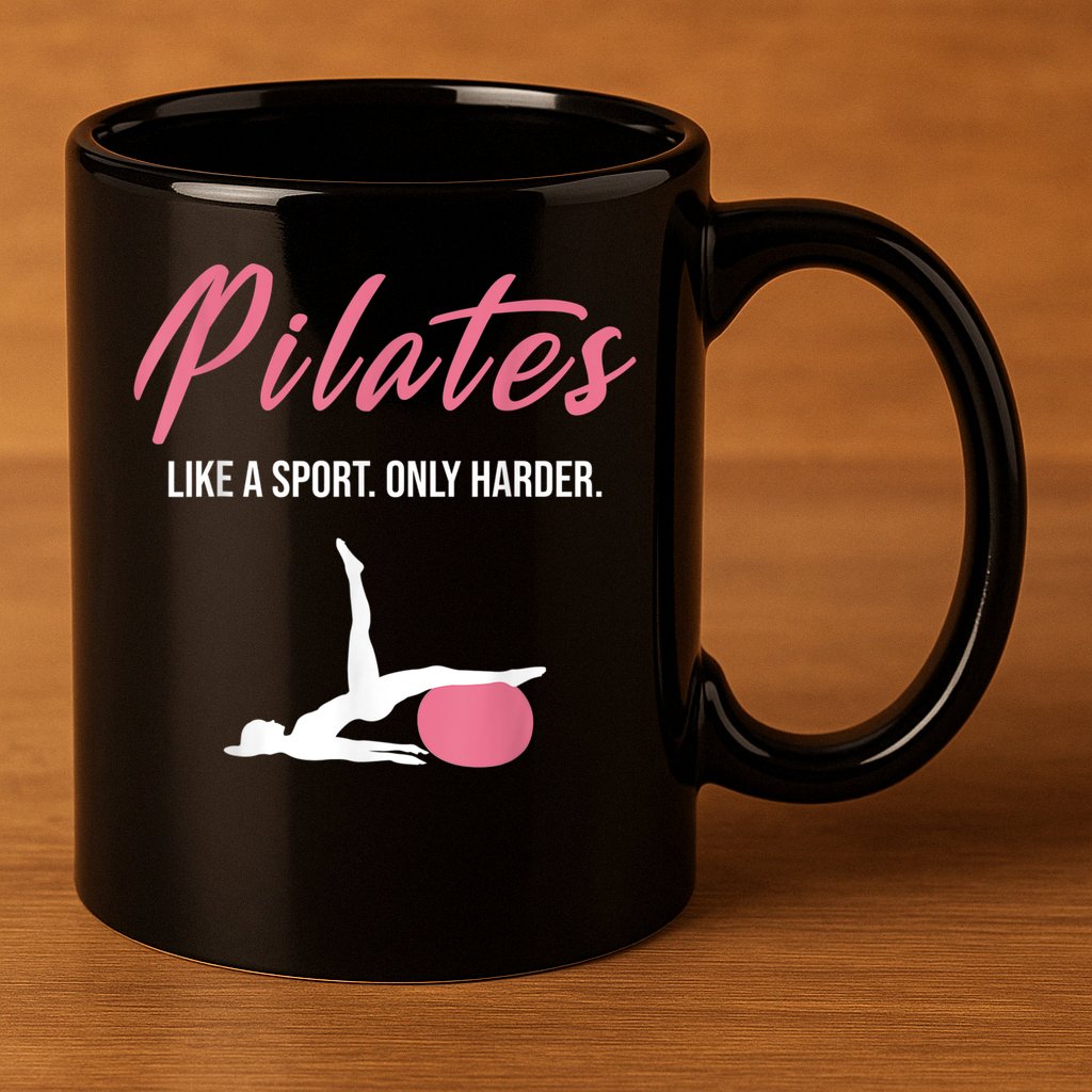 Funny Pilates For Pilates Lovers Coaches & Trainers 11oz C Handle Ceramic Mug