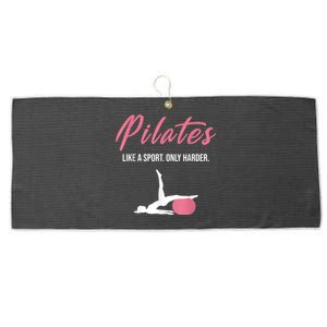 Funny Pilates For Pilates Lovers Coaches & Trainers Large Microfiber Waffle Golf Towel