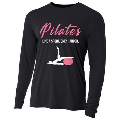 Funny Pilates For Pilates Lovers Coaches & Trainers Cooling Performance Long Sleeve Crew