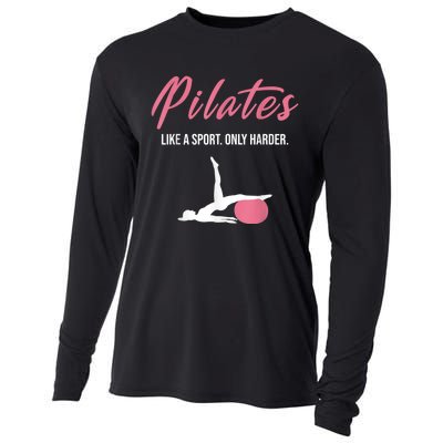 Funny Pilates For Pilates Lovers Coaches & Trainers Cooling Performance Long Sleeve Crew