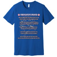 Firefighters Prayer Fire First Responder Thin Red Line Gift Premium T-Shirt