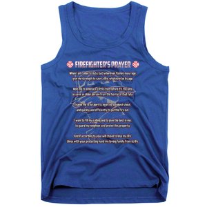 Firefighters Prayer Fire First Responder Thin Red Line Gift Tank Top