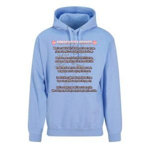 Firefighters Prayer Fire First Responder Thin Red Line Gift Unisex Surf Hoodie