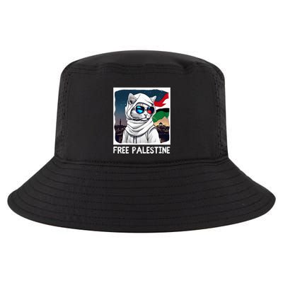Free Palestine Flag Palestinian Cat Cool Comfort Performance Bucket Hat