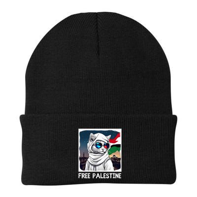 Free Palestine Flag Palestinian Cat Beanie