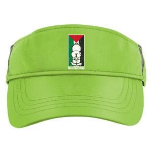 Free Palestine Flag Hanthala Gaza Save Sheikh Jarrah Gift Adult Drive Performance Visor