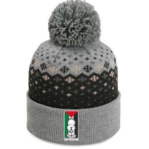 Free Palestine Flag Hanthala Gaza Save Sheikh Jarrah Gift The Baniff Cuffed Pom Beanie