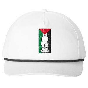 Free Palestine Flag Hanthala Gaza Save Sheikh Jarrah Gift Snapback Five-Panel Rope Hat